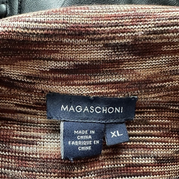 Magaschoni 100% Silk Heavyweight Knit Blazer in Space Dye Neutral Size XL - Picture 7 of 9